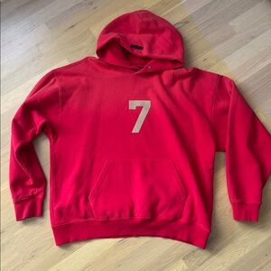 Fear of God Red hoodie Black Label